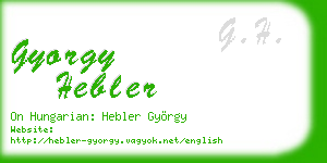 gyorgy hebler business card